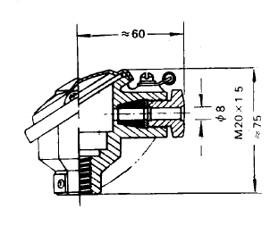 裝配式熱電偶防濺式接線盒圖片及尺寸