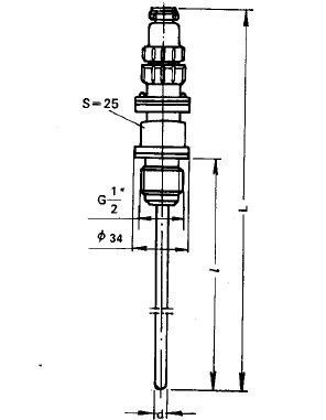 WZP2-260固定螺紋插座式雙支熱電阻安裝圖片