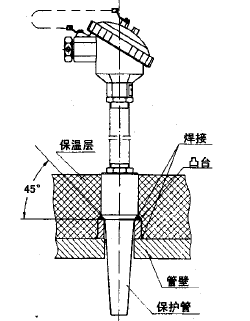 WZP-93C2套管式熱電阻安裝圖片 WZP-93C2套管式熱電阻安裝圖片