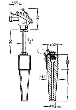 WRER-14電站測溫用中溫中壓熱電偶安裝圖片 WRER-14電站測溫用中溫中壓熱電偶安裝圖片