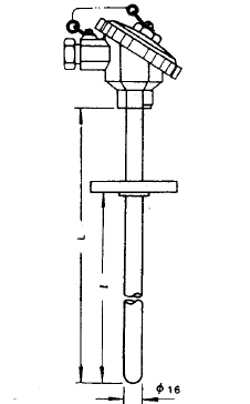 WRN-430固定法蘭熱電偶安裝圖片