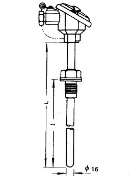 WRE-220A固定螺紋熱電偶安裝圖片