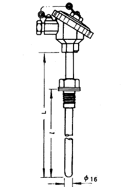 WRE-230A固定螺紋熱電偶安裝圖片
