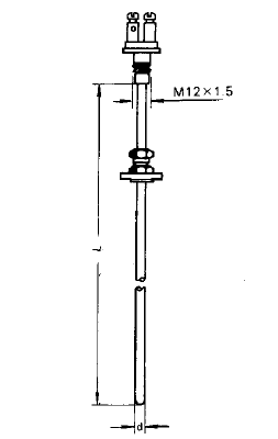 WRNK-401固定卡套法蘭鎧裝熱電偶安裝圖片