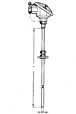 WZPK-528S可動卡套法蘭防濺式鎧裝鉑熱電阻安裝圖片