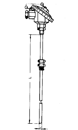 WZPK-235S固定卡套螺紋防水式鎧裝鉑熱電阻安裝圖片